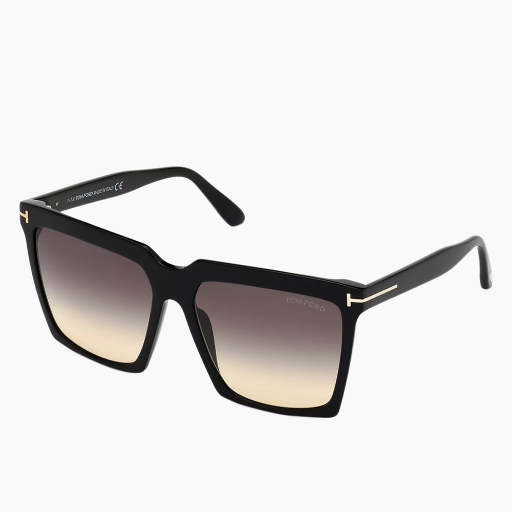 Tom Ford Black Oversized Square Sunglasses